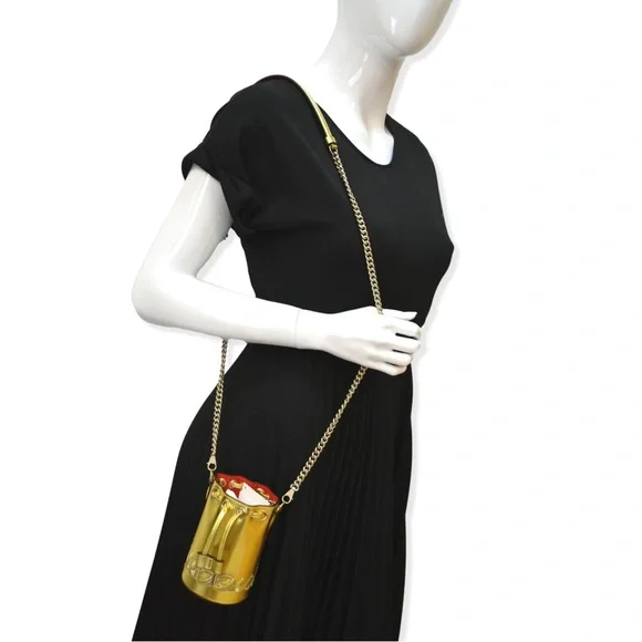 Christian Louboutin Gold Mini Bucket Bag with Chain crossbody - Picture 3 of 12